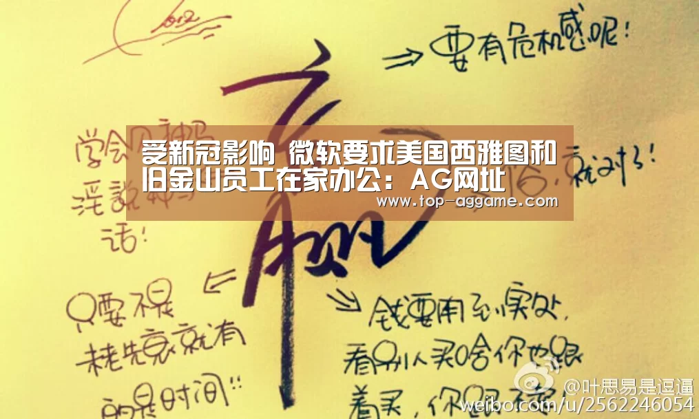 受新冠影响 微软要求美国西雅图和旧金山员工在家办公:AG网址(图2) AG真人互动